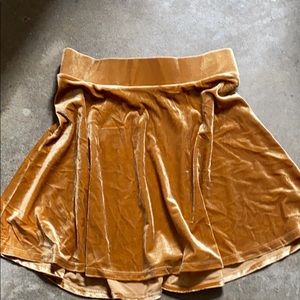 Gold/ copper velvet skirt